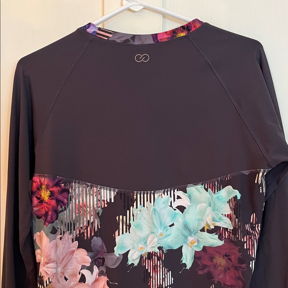 CALIA by Carrie Underwood Long Sleeve Floral Printed Rashguard Swim top XL - Picture 11 of 12